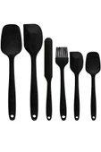 Mucit Home 6 Adet Isıya Dayanıklı Yanmaz Yapışmaz Silikon Spatula Seti - 1