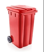 Omnipazar SY-6510 Tekerlekli Kapaklı Plastik Çöp Konteyneri 240 lt - 11