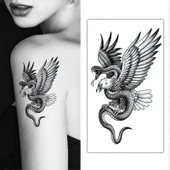 Yılanlı Kartal Geçici Dövme Şablonu - 4