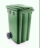 Omnipazar SY-6510 Tekerlekli Kapaklı Plastik Çöp Konteyneri 240 lt - 1