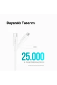 Usb-c - Usb-c 30cm 65w Pd/qc Hızlı Şarj/data Kablosu Beyaz Beyaz thumbnail 6