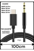 Huawei Mate 20 Pro Mate 30 40 50 Pro Aux Kablo Type C Aux Kablo Dac Çipli örgü Tak Çalıştır - 1