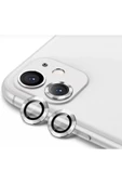 Iphone 12 Kamera Koruyucu Lens Mercek Metal Çerçeveli 2li Set Gümüş Gri Silver Uyumlu - 1