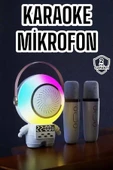 Çift Mikrofonlu Karaoke Mikrofon Bluetooth Bağlantılı Dijital Göstergeli thumbnail 1