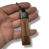 Peugeot Yazılı Ve Logolu Anahtarlık (KAHVERENGİ) TERMO DERİ thumbnail 2