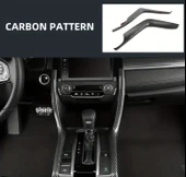HONDA CİVİC FC5 FK7 2016 2021 model SEDAN HATCHBACK Vites Kolu Sol ve Sağ Trim KARBON AKSESUAR thumbnail 3