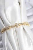 Pirinç VIP Seri Gold Renk Sıralı Damla Model Kadın Bileklik - EBJ250920W37865 thumbnail 2
