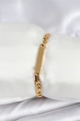 Gold Renk Yazı Yazmaya Uygun Kadın Bileklik - EBJ250920W37859 thumbnail 1