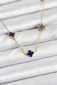 Zincir Gold Renk Lacivert Baby Boy Yonca Kadın Kolye - EBJ250920W37838 thumbnail 1