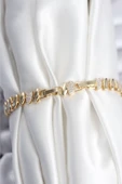 Pirinç VIP Seri Gold Renk Arpa Model Kadın Bileklik - EBJ250920W37867 thumbnail 2