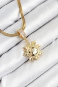 Zirkon Taşlı Güneş Model Gold Renk Kadın Kolye - EBJ250920W37700 thumbnail 1