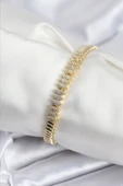Pirinç VIP Seri Gold Renk Zirkon Taşlı Arpa Model Kadın Bileklik - EBJ250920W37871 thumbnail 1