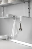2’li Beyaz Askı Kanca Seti – Banyo & Mutfak Rafları İçin Plastik Askı Aparatı - 1
