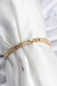 Pirinç VIP Seri Gold Renk Parçalı Model Kadın Bileklik - EBJ250920W37873 thumbnail 2