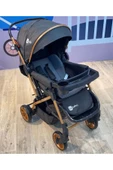 TURHAN BEBE 3 Kademe Yatış Pozisyonu Bardaklı Çift Yönlü Bebek Arabası thumbnail 2