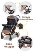 Baby Care Bc500 Combo Maxi Pro Çift Yönlü Puset Gold Siyah - 3