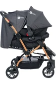 TURHAN BEBE 3 Kademe Yatış Pozisyonu Kontrol Penceresi Çift Yönlü Bebek Arabası +Taşıma Puset + Yağmurluk Hediye - 3