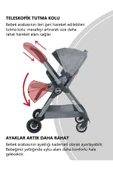 Convers Neva Yeni Nesil Cabin Çifyön Bebek Arabası Gri - 5