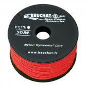 BEUCHAT Zıpkın Makara İpi Naylon Dyneema 50m, 1,5mm, kırmızı - 1