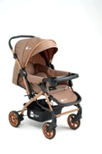TURHAN BEBE 3 Kademe Yatış Pozisyonu Bardaklı Çift Yönlü Bebek Arabası thumbnail 1
