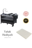 Mamma Ultimate Anne Yanı Organizerli Dönenceli Park Yatak Beşik 70 x 110cm ( Sünger Yatak Hediyeli ) - 1