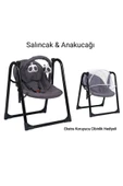TURHAN BEBE salıncak ana kucağı kolik bebek salıncağı ev tipi salıncak beşik hamak cibinlik - 1