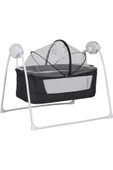 Sunny Baby Yeni Sezon Poky 9146 Caretta Elektrikli Ve Pilli Otomatik Sallanan Bebek Beşik-füme Siyah - 1