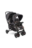 BabyHope P-738 Ikiz Puset Arka Arkaya Ikiz Bebek Arabası FÜME - 1