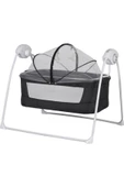 Sunny Baby Yeni Sezon Poky 9146 Caretta Elektrikli Ve Pilli Otomatik Sallanan Bebek Beşik-füme Siyah - 3