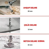 Total TH1163855 1600W SDS Max 6 Kg Kırıcı Delici Darbeli Matkap Hilti Çekiç Güçlü Beton Kırma Delme thumbnail 4