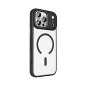 iPhone 17 Pro Kılıf Wireless Şarj Özellikli Zore Krom M-safe Silikon Kapak - Turuncu thumbnail 4