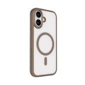 iPhone 17 Kılıf Wireless Şarj Özellikli Zore Krom M-safe Silikon Kapak - Desert Gold thumbnail 7