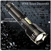 El feneri OlP19 Yüksek Performanslı 500m geceyi gündüz yapan hizli şarj Şarj Edilebilir El Feneri thumbnail 2