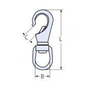 KRAKEN Tutucu Kanca Fırdöndü 21 mm Paslanmaz thumbnail 2