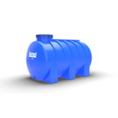 1500 Litre Polietilen Yatay Su Deposu - Mavi - 1
