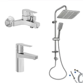 Artema Nora S Banyo Bataryası + Nora S Lavabo Bataryası + Doppo Siena Lux Tepe Duş Sistemi - 1