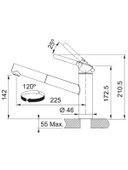 Franke Orbit Doccia Krom Spiralli Mutfak Bataryası - 2