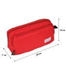 Tebag İki Gözlü Kırmızı Kalem Çantası thumbnail 4