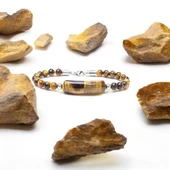 Kaplan Gözü Taşlı Çelik Halat Ve Çelik Klipsli Bileklik 31832B19D6 thumbnail 2