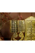 MASAÜSTÜ BİBLO OBJE DEKOR VAV ALLAH MUHAMMED AYETEL KÜRSİ LÜKS HEDİYELİK thumbnail 6