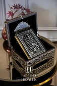Kutulu Kuran, Kuranı Kerim, Hediyelik Kuran, 925 Gümüş İşlemeli Masif Ahşap Kutu ve Kuranı Kerim Set thumbnail 1