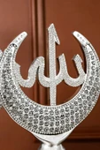 Allah Muhammed Biblo Gümüş Dekor Lüks Hediye Seti Dekoratif Gümüş Obje Hediyelik Aksesuar thumbnail 6