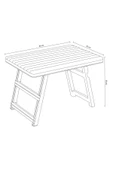 Katlanır Piknik Masası  80x55x58 cm, Taşınabilir ve Dayanıklı - 4