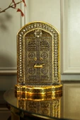 Kurumsal Hediye Lüks Islami Hediyelik Dekoratif Obje Süs Model Kabe Kapısı Ayetel Kürsi Biblo thumbnail 1