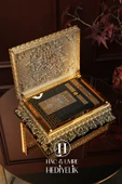 Sandık Kuran Kabı ve Kuran | Kuran Kutusu | Lüks Kitap Kutusu | Dekoratif Kuran Kabı Kuran Hediyeli thumbnail 1