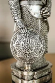 Osmanlı Zırh Tarihi Asker Biblo Lüks Gümüş Kaplama Obje Ihlas Suresi Işlemeli Dekoratif Figür thumbnail 5