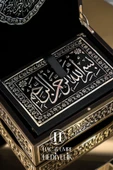 Kutulu Kuran, Kuranı Kerim, Hediyelik Kuran, 925 Gümüş İşlemeli Masif Ahşap Kutu ve Kuranı Kerim Set thumbnail 5