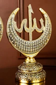Dini Hediyelik Biblo Allah Muhammed Esmaülhüsna Süs Ikili Dekoratif Lüks Hediye - Ev Ofis Dekorasyon thumbnail 5