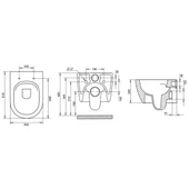 Turavit Rondo Kanalsız Beyaz Asma Klozet RND5512, Nkp Yavaş Kapak, Creavit Terra Gömme Rezervuar Set thumbnail 5