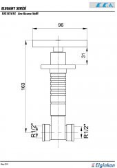 Eca Elegant Ara Kesme Valfi 102151015 - 2